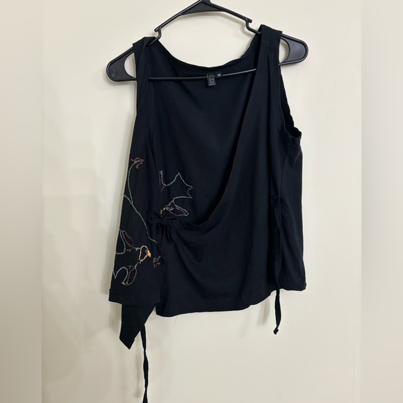 Zig Zag Asian Collection Women M Embroidered Wrap Tank Top - Picture 4 of 5